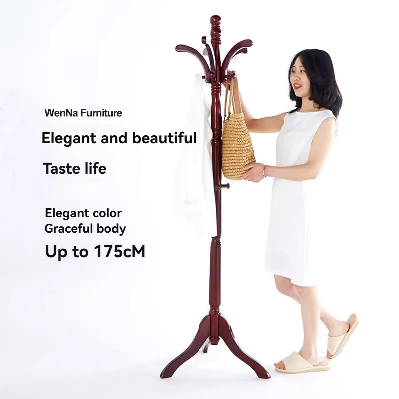 Freestanding, Chinese-style high-end coat rack for the entryway or living room; floor-standing American-style coat rack