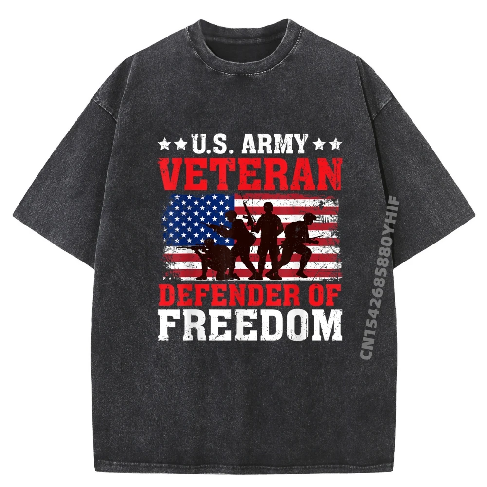 

Us Flag Army Veteran Defender Mens Streetwear Printed Tops Luxury Designer Mens T-shirt Retro Washed Tee-Shirt