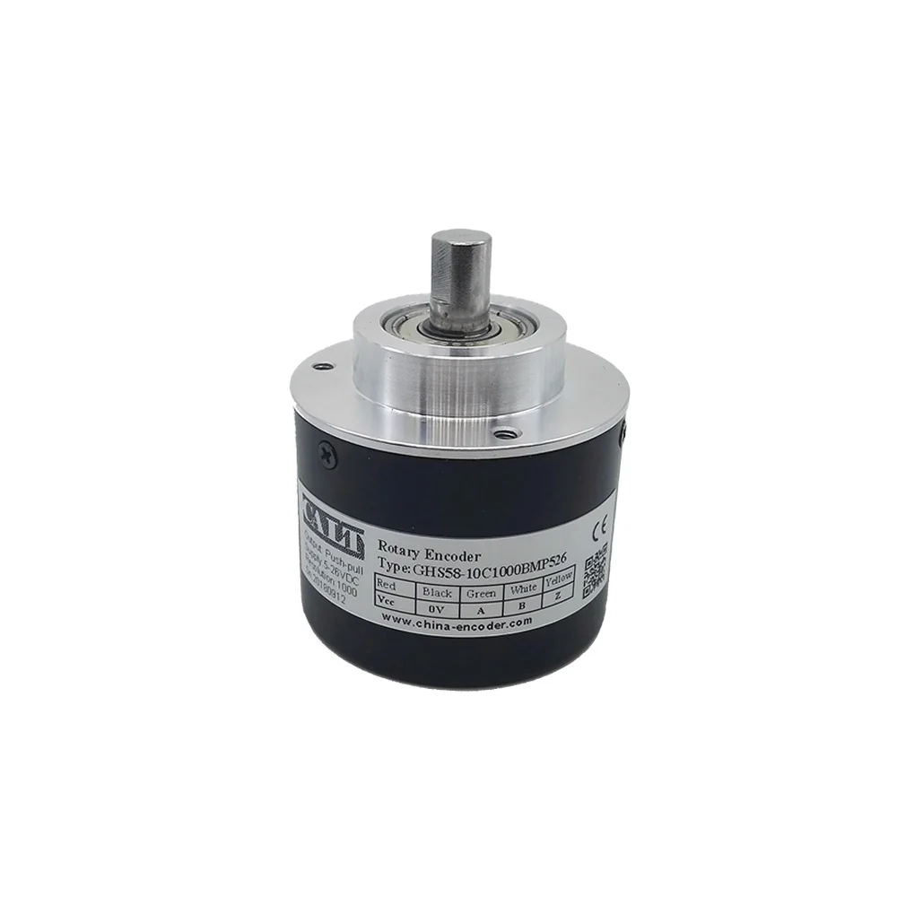 Encodeur rotatif incrémental GHS58-10C1024BMK526 de sortie 1024ppr HTL de 58mm