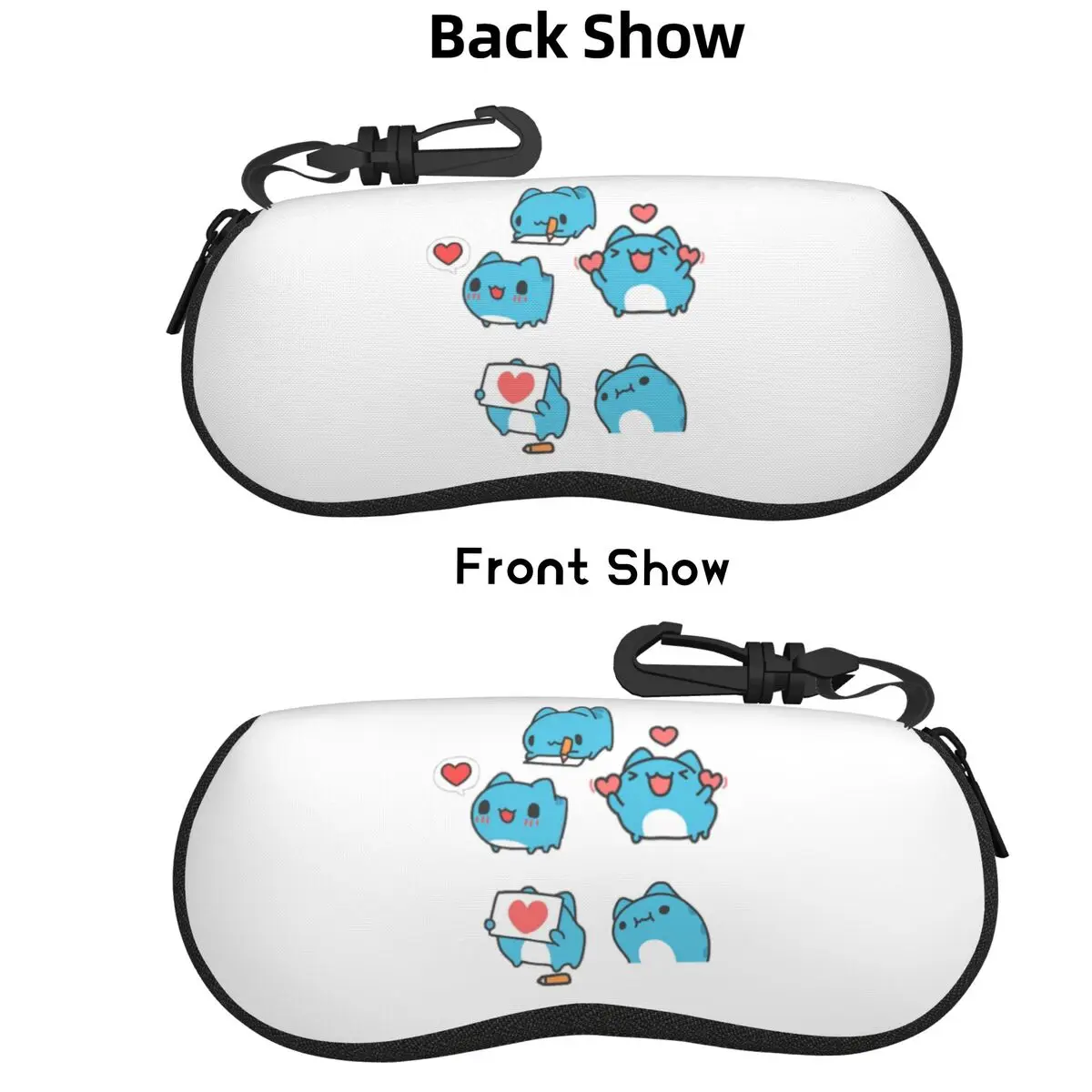 

Comic Cat Bugcat Capoo Bug Cat Shell Glasses Case Portable Sunglasses Box Women Men Soft Eyeglasses Bag Pouch
