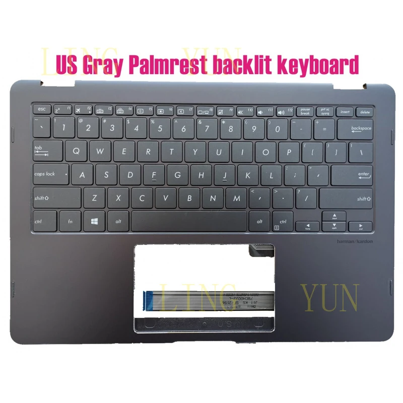 

Z US Gray Palmrest backlit keyboard for Asus UX370U UX370UA UX370UAR Q325UA