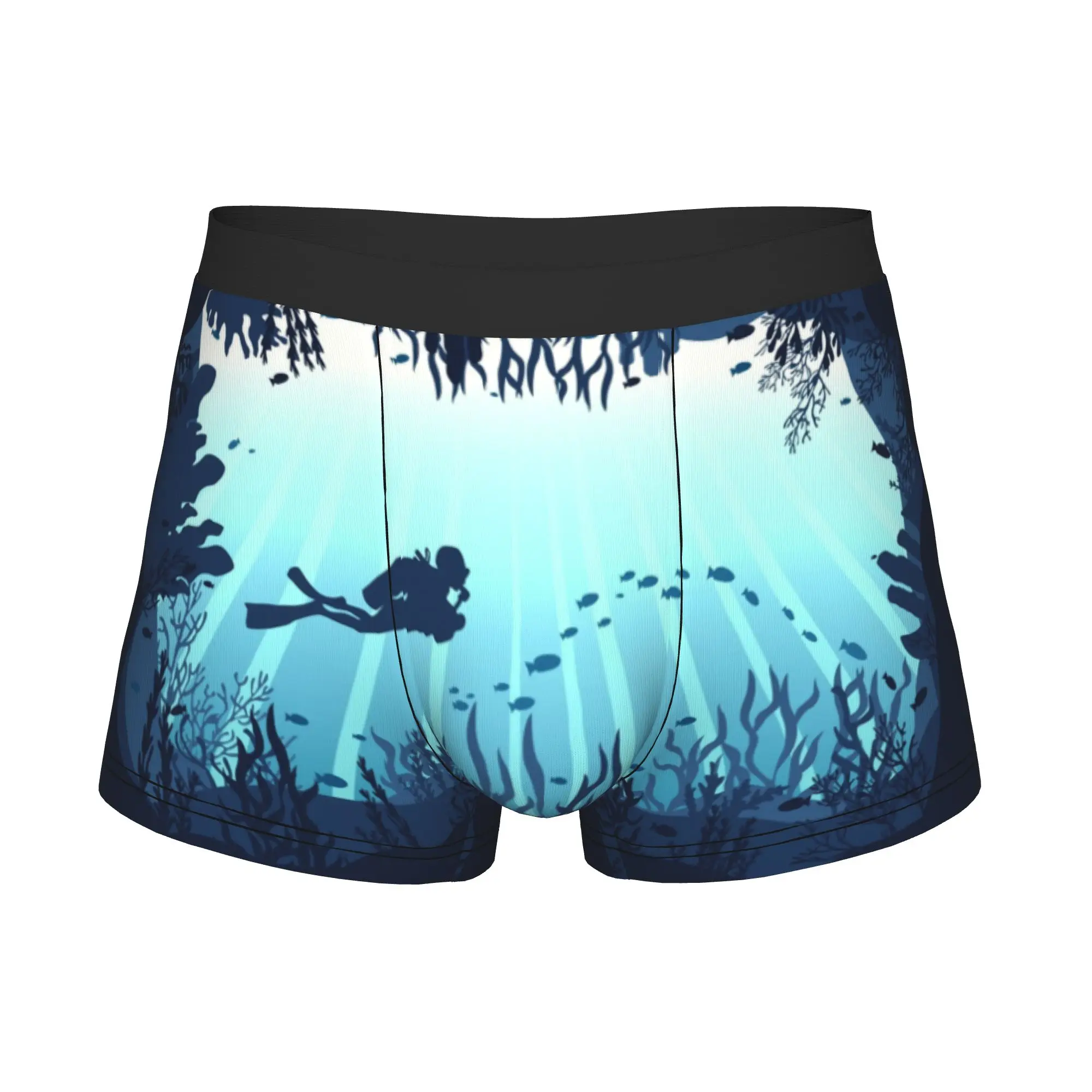 Deep Sea Caveran Diver Boxers Shorts Mens Dive Explore Briefs Underwear Cool Underpants
