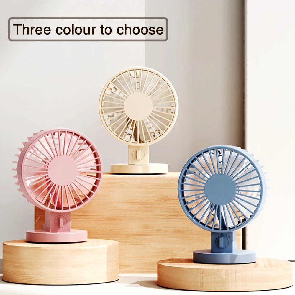 Foubotun-مروحة كهربائية صغيرة محمولة USB ، مروحة سطح مكتب شخصية ، تصميم شفرة طبقة مزدوجة ، مراوح واقفة للغرفة والتخييم