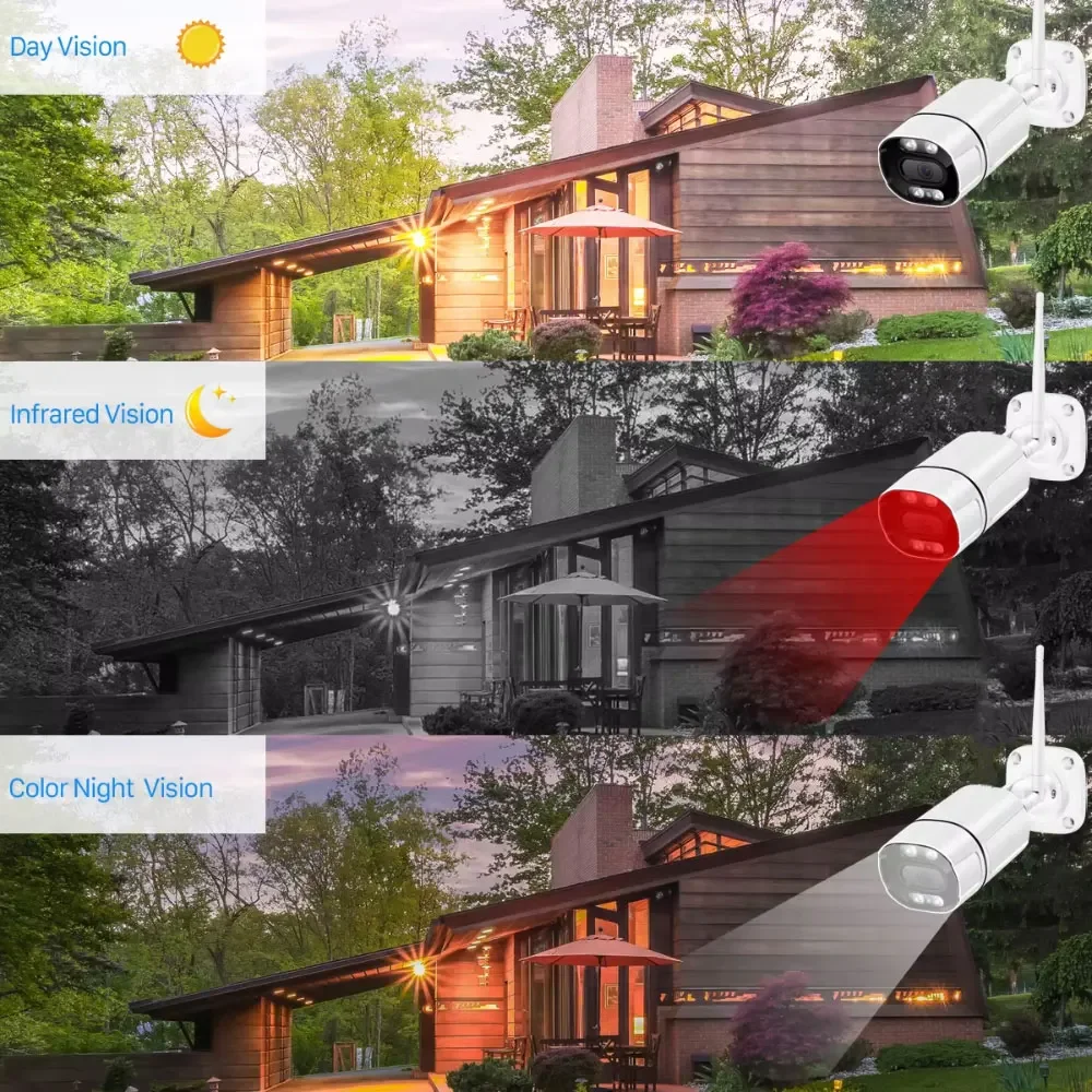 Tuya 5MP Wifi IP Camera Outdoor Wireless CCTV Bullet Security Camera Ai Human Detect HD Color IR Night Vision Audio Surveillance