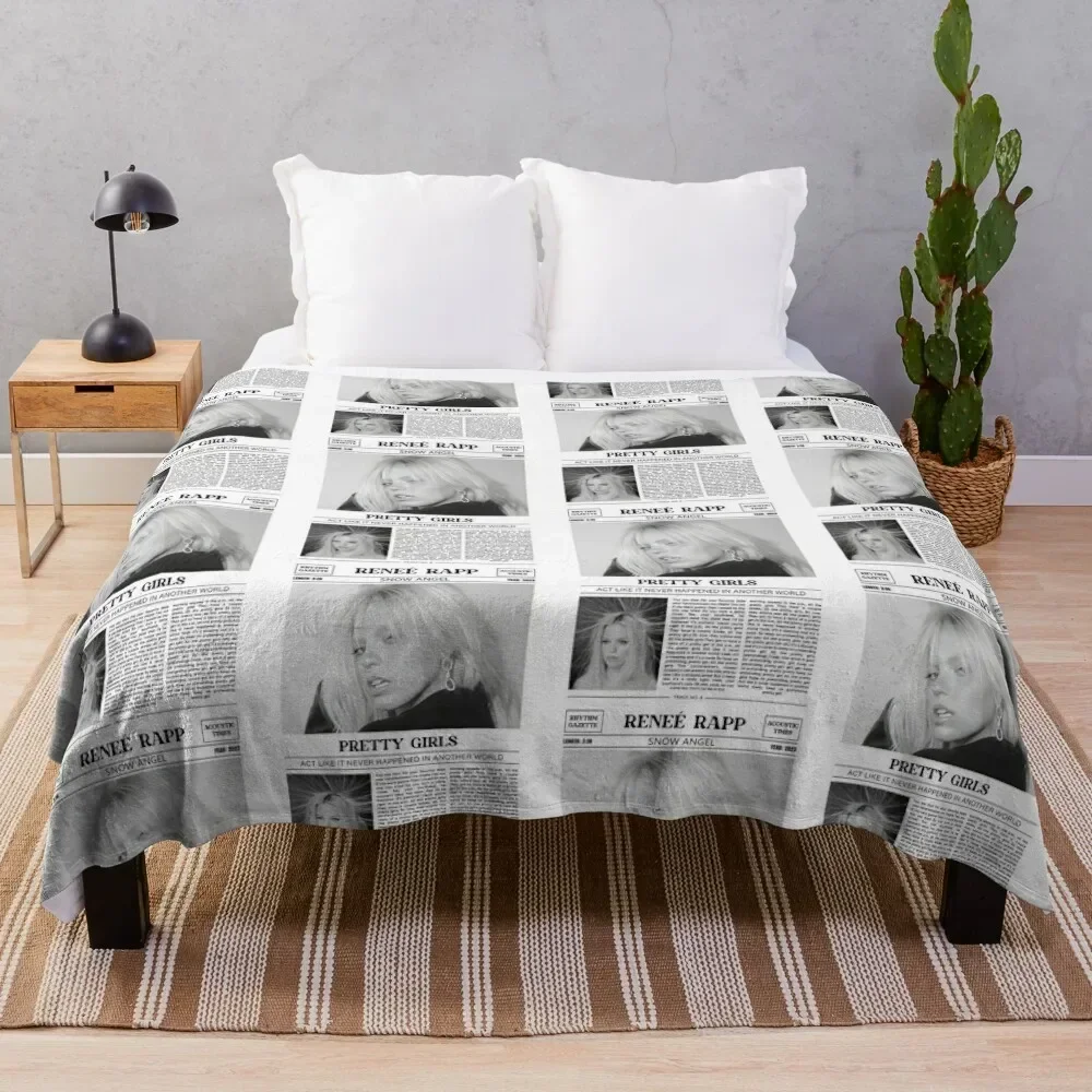 

Renee Rapp Pretty Girls Retro Throw Blanket Faux Fur Soft Warm Blanket for Bed