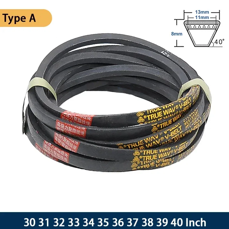 

Type A Rubber V-belt Triangle Belt Transmission Belt 30 31 32 33 34 35 36 37 38 39 40 Inch Industrial Agricultural Equipment