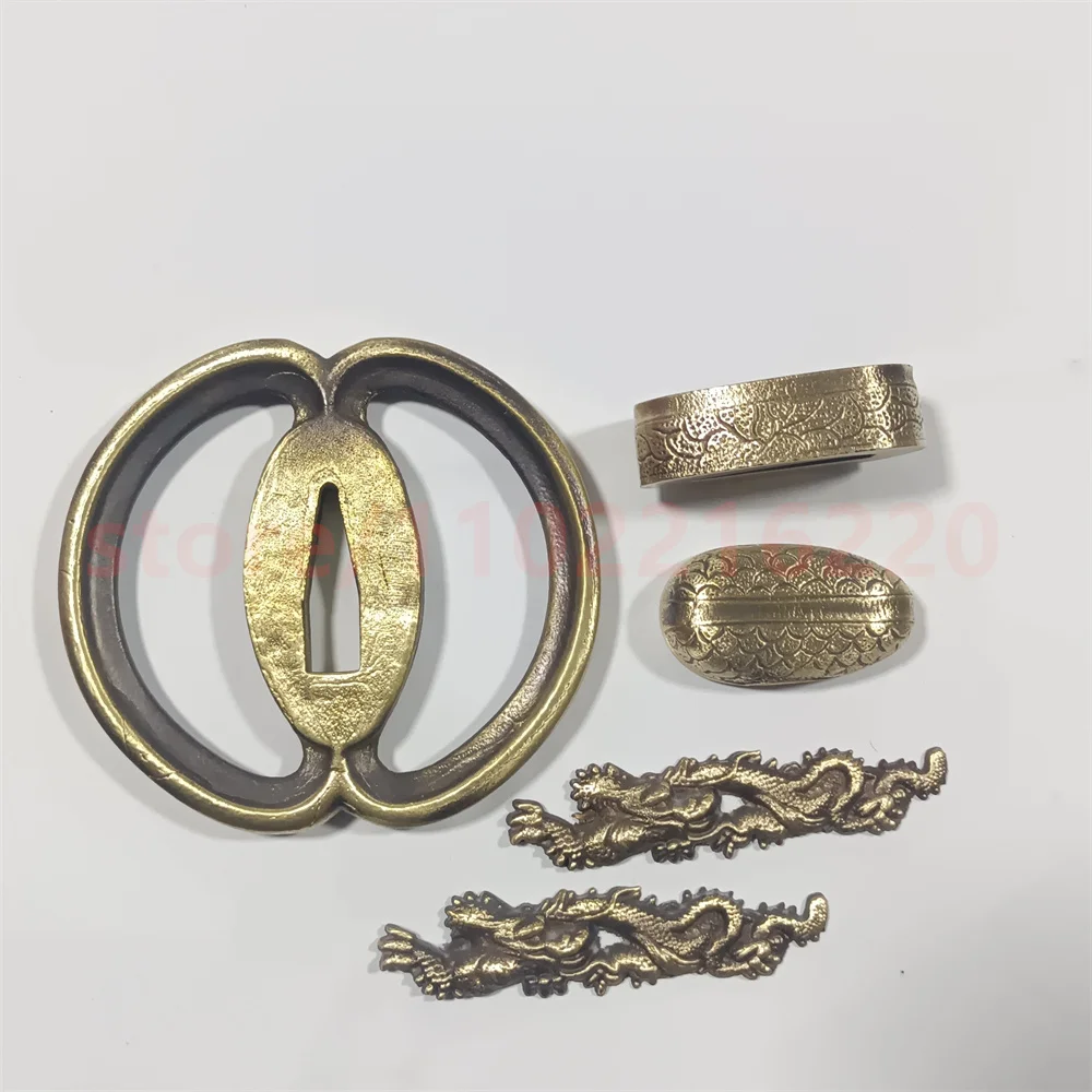 High Quality Copper Brass Handguard Tsuba Guard Kashira Fuchi Menuki For Japanese Real Japan Samurai Katana Sword Fittings New