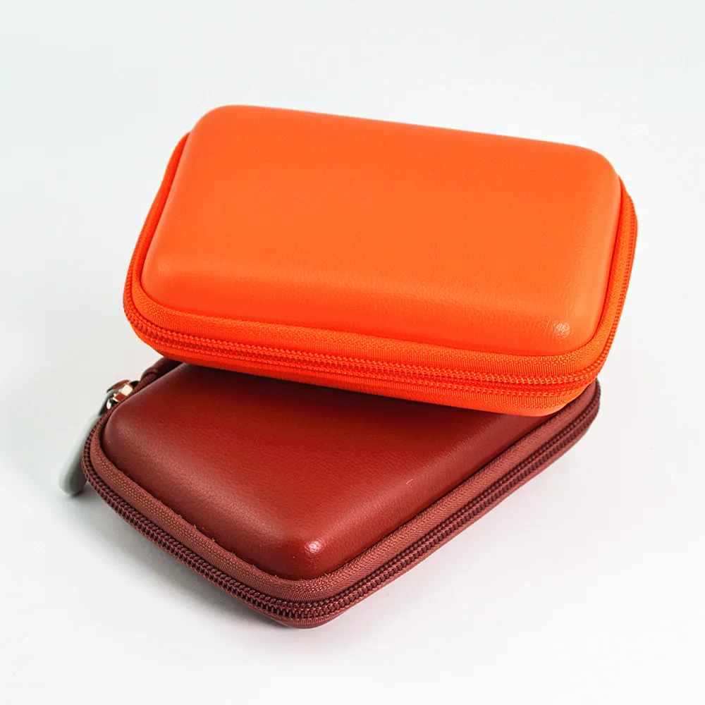 Rectangular earphone storage with foreskin, data cable, Bluetooth earbuds, earphone cable, hard shell protection storage box