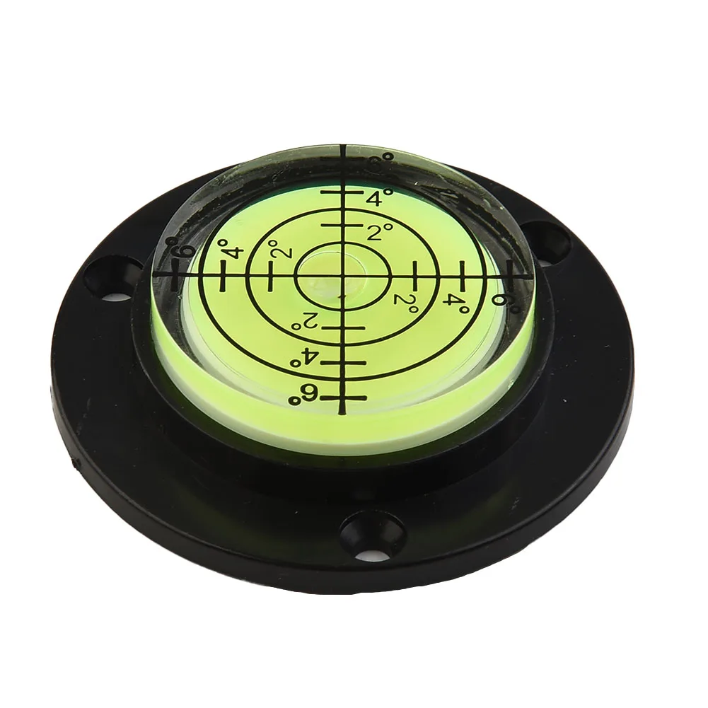 50x12mm Spirit Level Bubble Black Angle Clear Mini Round Leveller Bullseye Level Bubble Universal Level Measuring