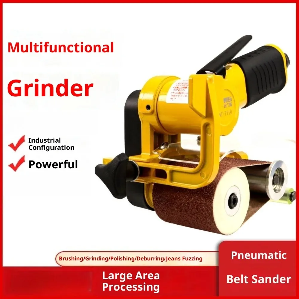 60x260mm Air Belt Sander, Pneumatic Polishing Machine, Portable Grinder for Stainless Steel Wire Drawing