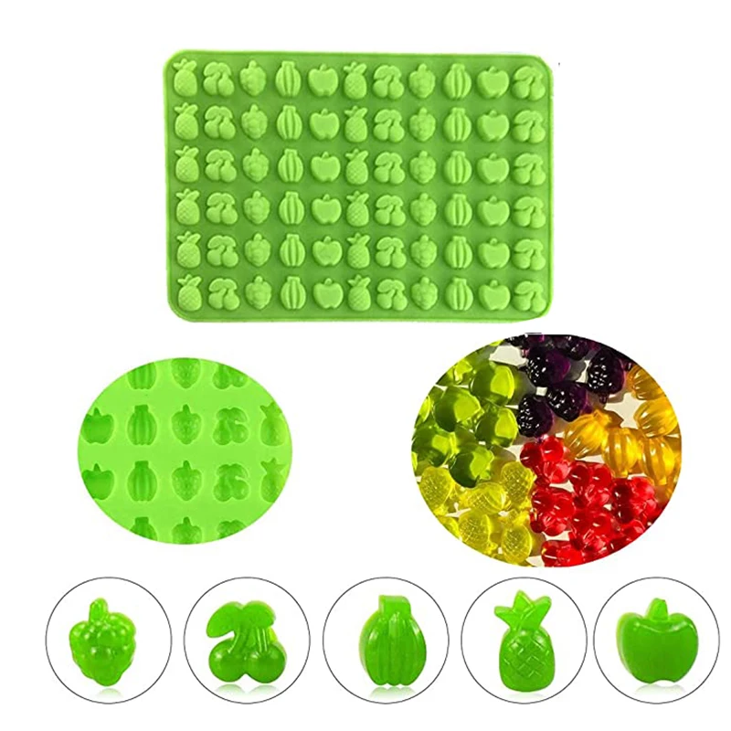 Silicone Mold For Gummy Bear Dinosaur Heart Fruit Pig Car Flower Star Chocolate Candy  Mould Cake Decorating Tools Ice Cube Tray