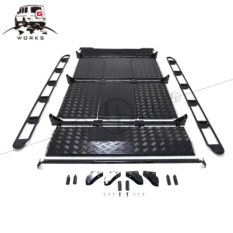 Aluminum Roof Luggage Rack, SUV Cargo Carrier for W463A W464 G350 G500 G550 G63 2018 2019 Parcel Rack