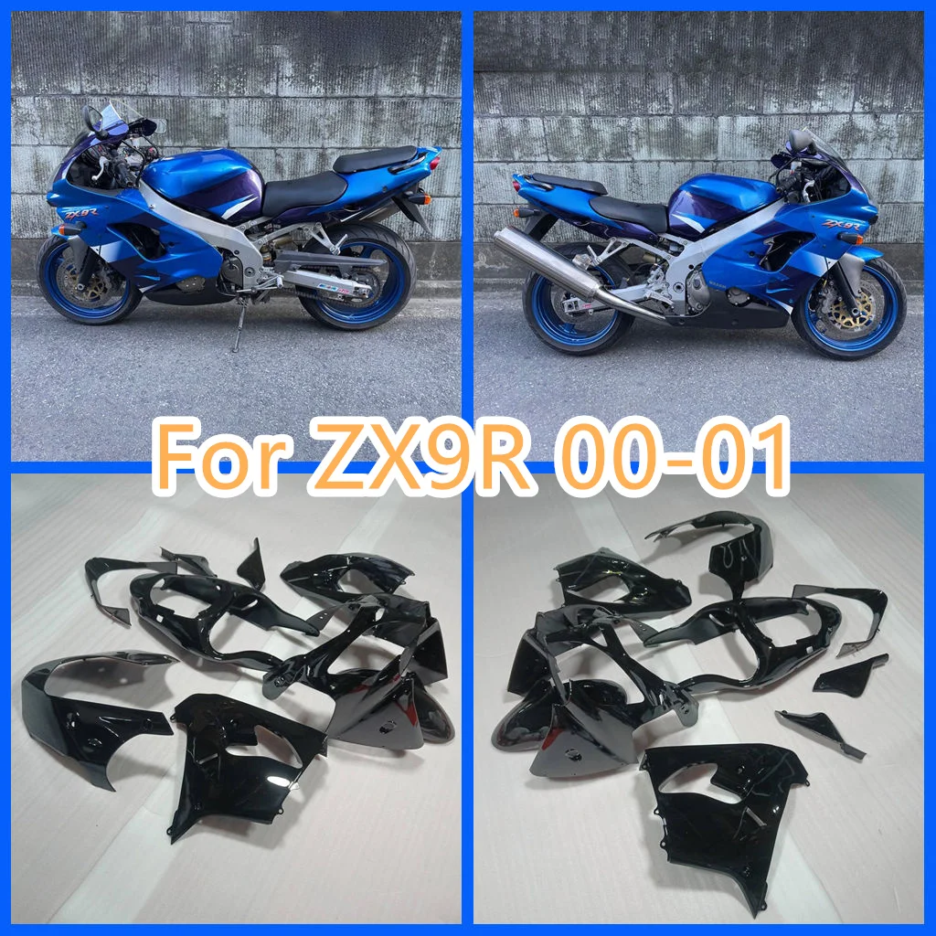 Painted Full Fairing Kit for KAWASAKI ZX 9R 00 01 ZX9R 2000 2001 ABS Plastic Injection Body Rebuild Street Sport Bodywork Parts