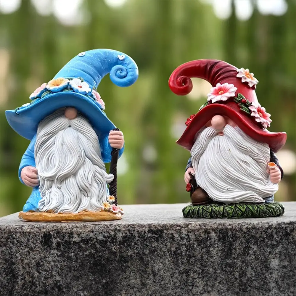 Portable Resin Faceless Dwarf Doll Desktop Ornaments Crafts Garden Elf Gnome Sculpture Gnome Sculptures