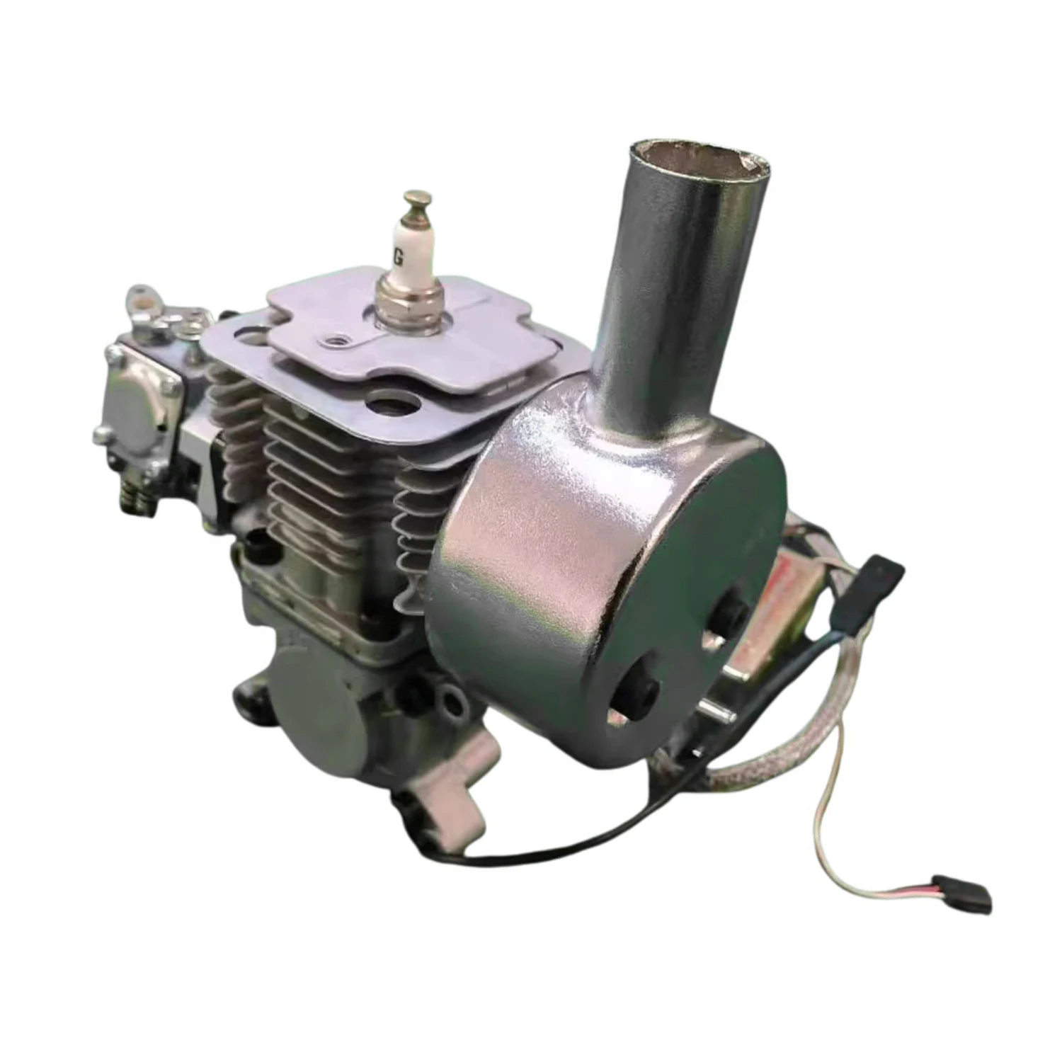 

Single Cylinder 26cc Engine Model Metal Two Stroke Air-cooled Hand-pulled Engine Model Suitable for RC Aircraft Engine Model Toy