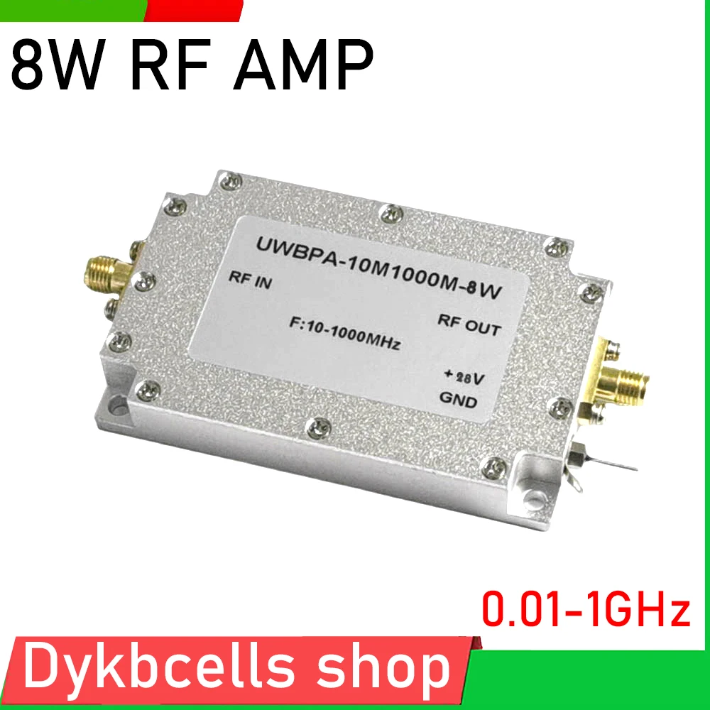 POWER AMP 10M-1000MHZ 36DB 8W UWB HF VHF UHF FM Broadband RF Amplifier FOR wave remote SDR 433M Ham Radio Walkie talkie Short