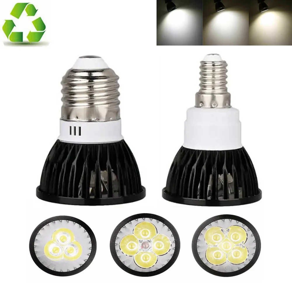 

9W 12W 15W LED Spotlight E27 E14 Dimmable LED Light Bulb AC 110V/220V Super Bright Lamp Warm/Cool/Neutral White Spot Light