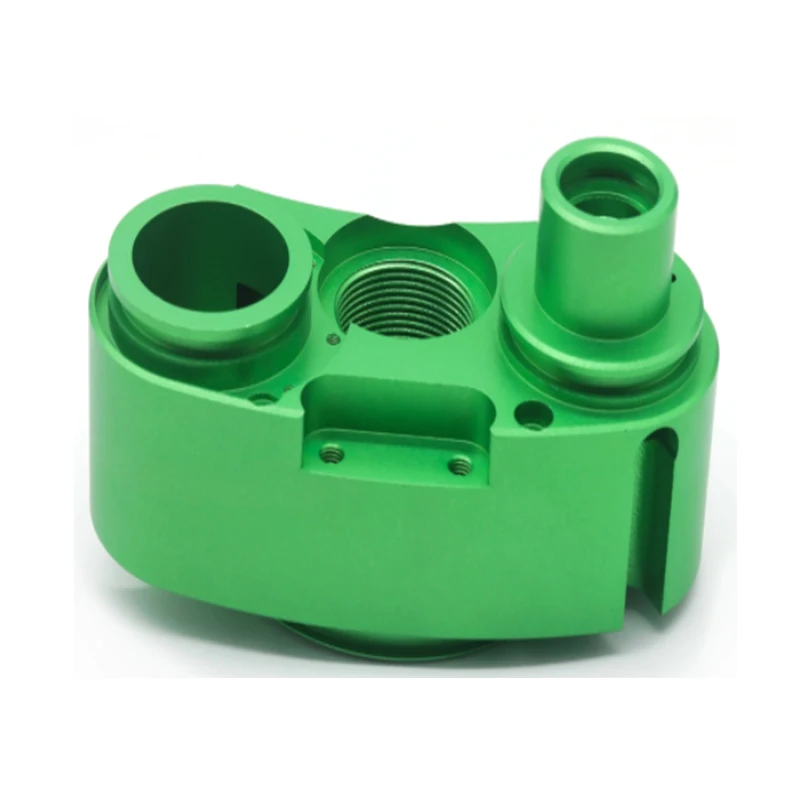 

Custom Precise CNC Machined Aluminum Mount Base Adapter Green Anodized Frame Mounting Bracket CNC Aluminum Thread Connecting