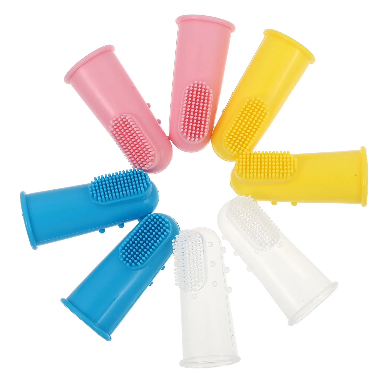 

4Pcs Kids Finger Toothbrush Flexible Silicone Baby Oral Care Tool Ideal for Small Hands and Gentle Newborn Teeth Cleaning