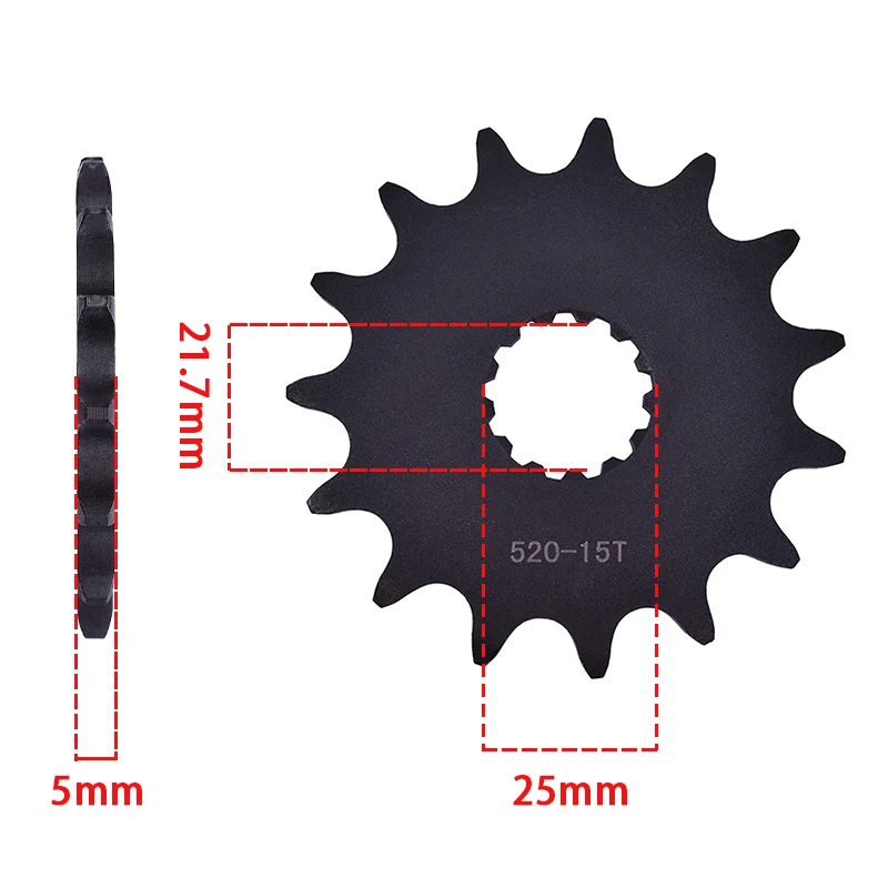 520 سلسلة 15T الجبهة 42T 50T ضرس خلفي لكاواساكي KX250 KX 250 1999-2004 2005 2006 2007 2008 دراجة نارية 15 42 50 الأسنان T