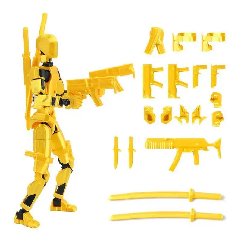 

Фигурка спецназовца в военном стиле с двойным клинком, 3D-печатная, подвижная, модный сувенир, подарок