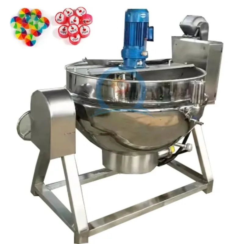 

Industrial Cooker Automated Commercial Jacketed Tilting Heating Mixing Pot Caramel Sauce Stirring Cooking Machine With Mixer