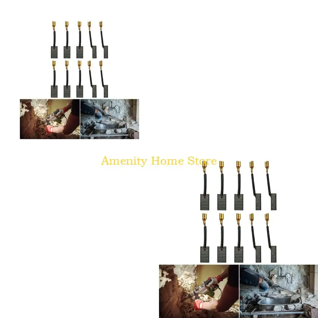 F26C 10Pcs Wear Resistant Carbon Brushes For Rotary Hammer And Electric Chisels Tool