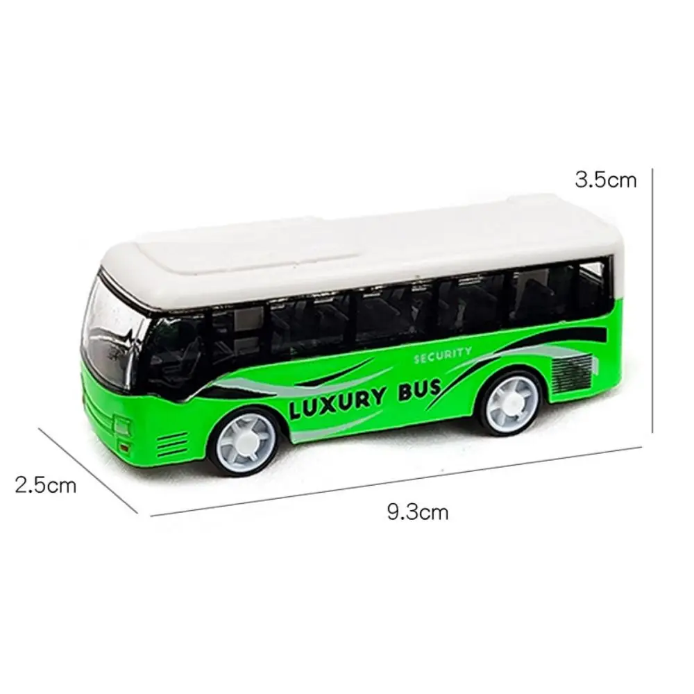 High Quality High Imitation Bus Shape Vehicle Model Alloy Bus Model Pull Back Extended Bus Toys