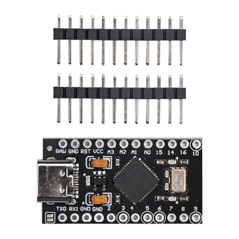 

Atmega32u4 Type-C Mini USB Pro Micro-For Arduino Atmega32u4 3.3V/16Mhz Module Spare Parts With 2 Row Pin Header For Leonardo