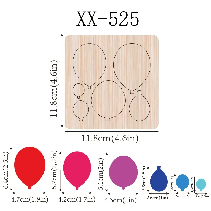 Super Attractive Wooden Cutting Dies Set with Multiple Sizes - Flower petal .etc Shapes Compatible with Most Machines