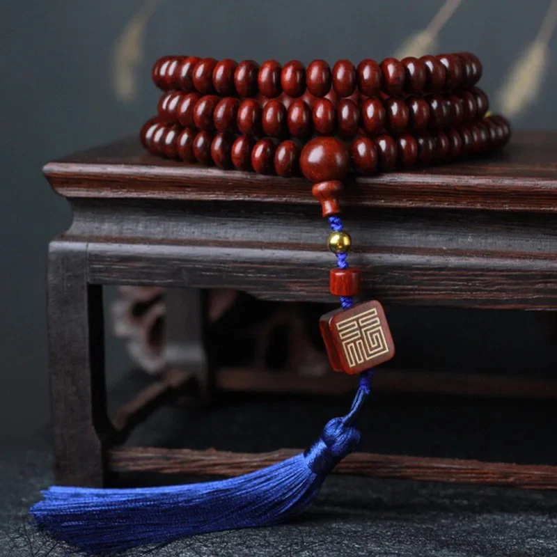 Zambia lobular rosewood abacus beads DIY bracelet play 0.9 men and women's hand string Buddhist beads wooden crafts