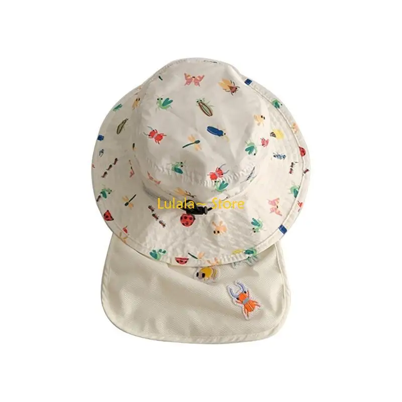 Y4QA Soft & Comfortable Hat for Toddlers Lightweight Sun Protections Hat Large Brim Baby Sun Hat Soft & Comfortable Kids Hat