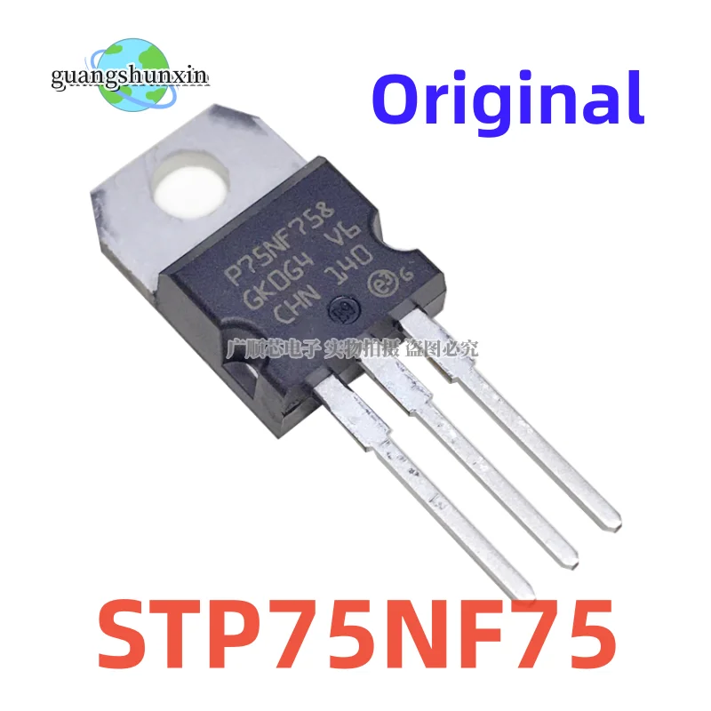 10PCS 100% New Imported Original STP75NF75 P75NF75 75N75 TO-220 MOS FET 75V 75A