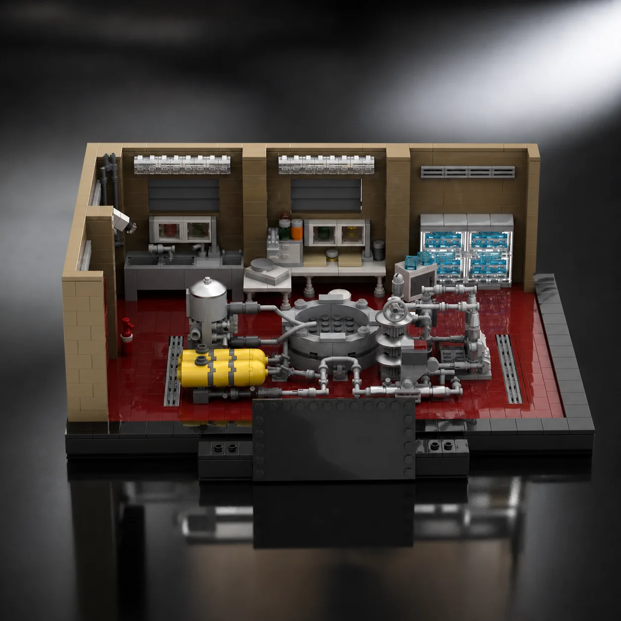 

MOC Underground Chemistry Lab Building Blocks High-Tech Science Laboratory Bricks Model DIY Assembly Adult Fans Gift