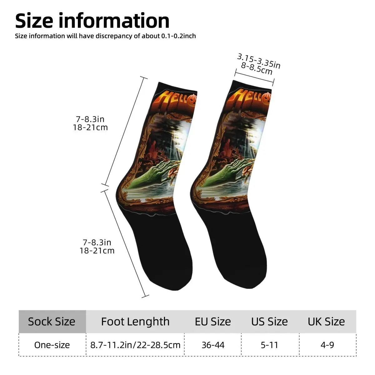 Helloween Is A Power Metal Stockings Men\'s Socks Medium Soft Funny Socks Winter Cycling Non Skid Custom Socks Birthday Present