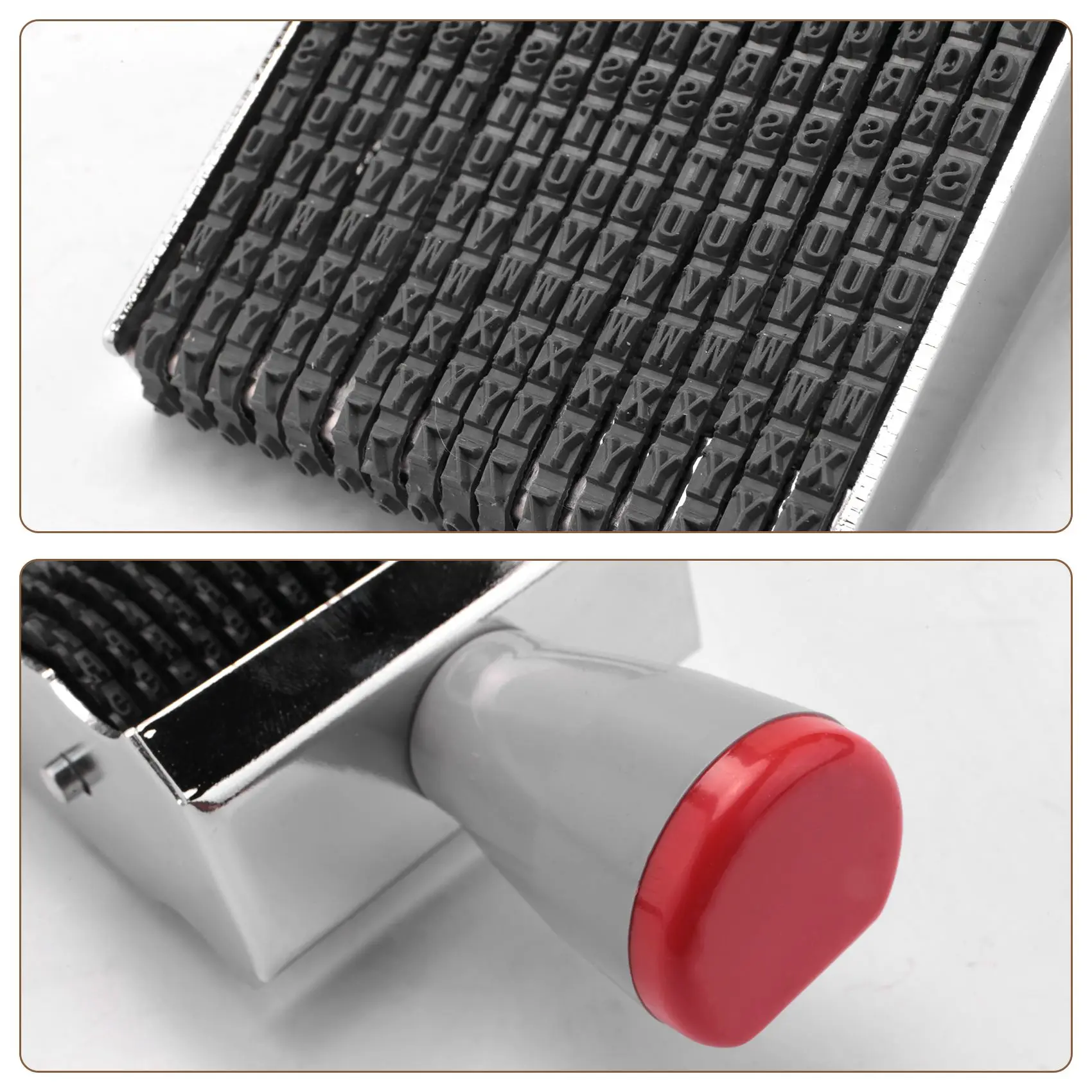 Rolling Stamp16 Digits Roller Stamp Personalized English Alphabet Number Symbol Rolling Wheel Stamp Multi-Function DIY