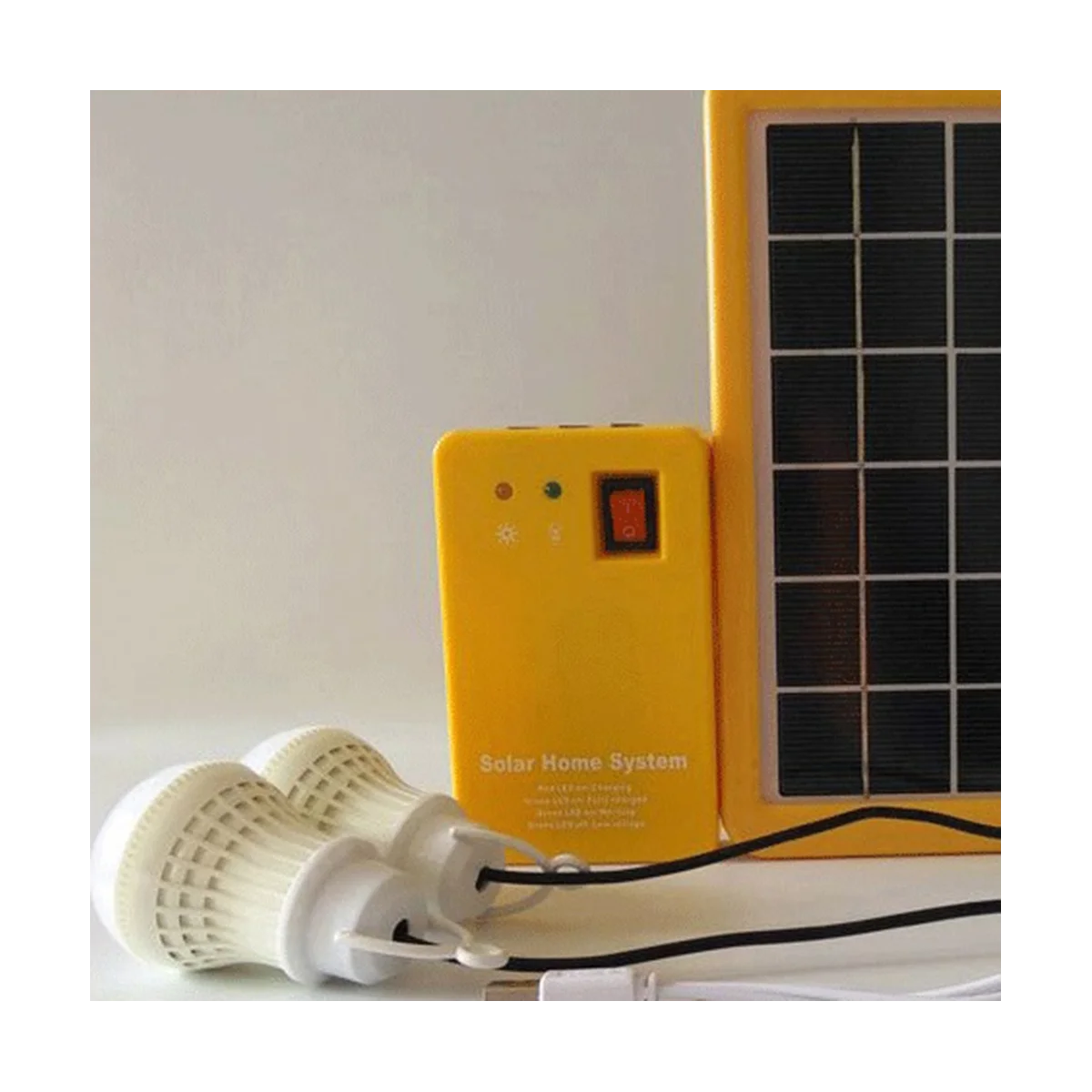 3W Solar Panel Light 2 Bulb Kit Solar System Energy Saving Solar Light Outdoor Indoor Rechargeable LED Light