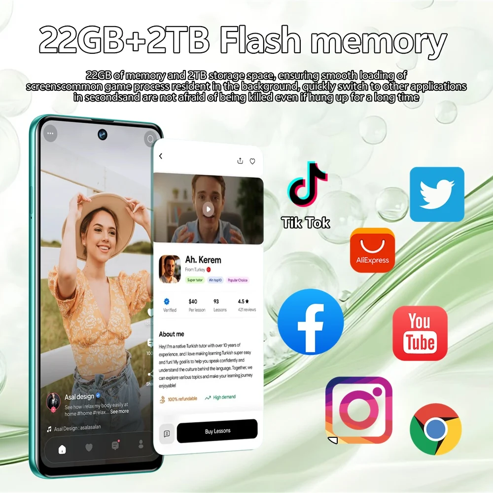 K-Touch Mobile Phones C27 Ultra Smartphone Android 5G Dual SIM 7.3 Inch Cell Phone 22GB 2TB 8000mAh Octa Core Unlock 16+48MP Camera For Men Women Gifts