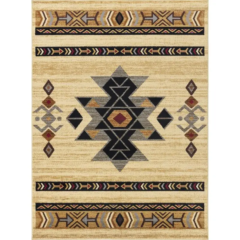 

Southwest Area Rug 7 ft 10 in x 10 ft 3 in Cream Color Decorative Carpet