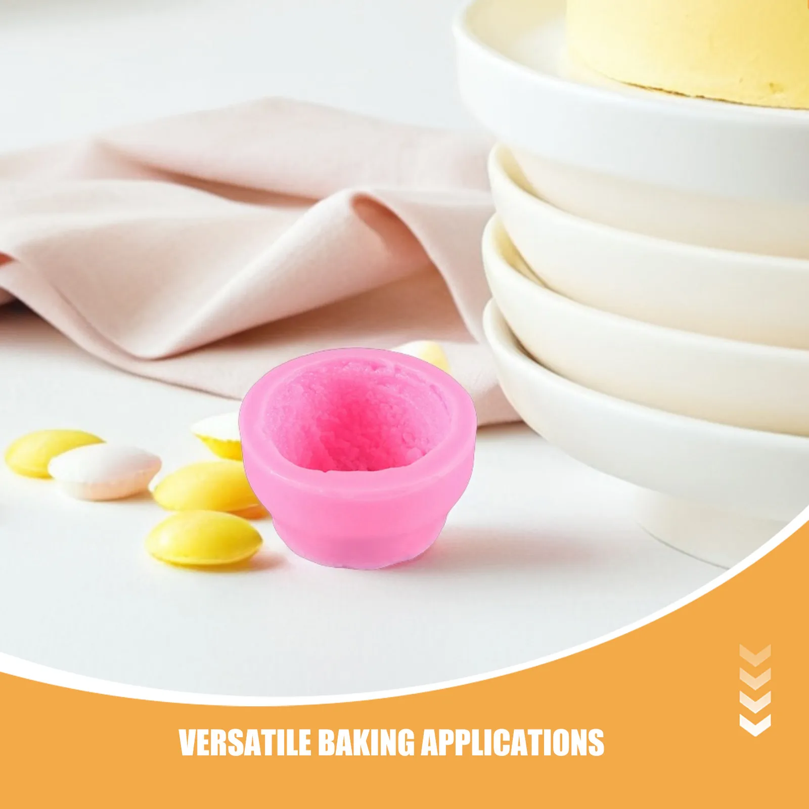 3Pcs Ice Cream Ball Silicone Mold Flexible Semi Sphere Mold for Cake Decorating Chocolate Candy Dessert Pastry