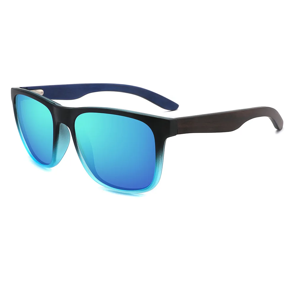 ShinyCoCo Luxusmarke Farbverlauf Holzsonnenbrille Holzbein Polarisierte Sonnenbrille Sonnenschutz Bambus und Holzbrille