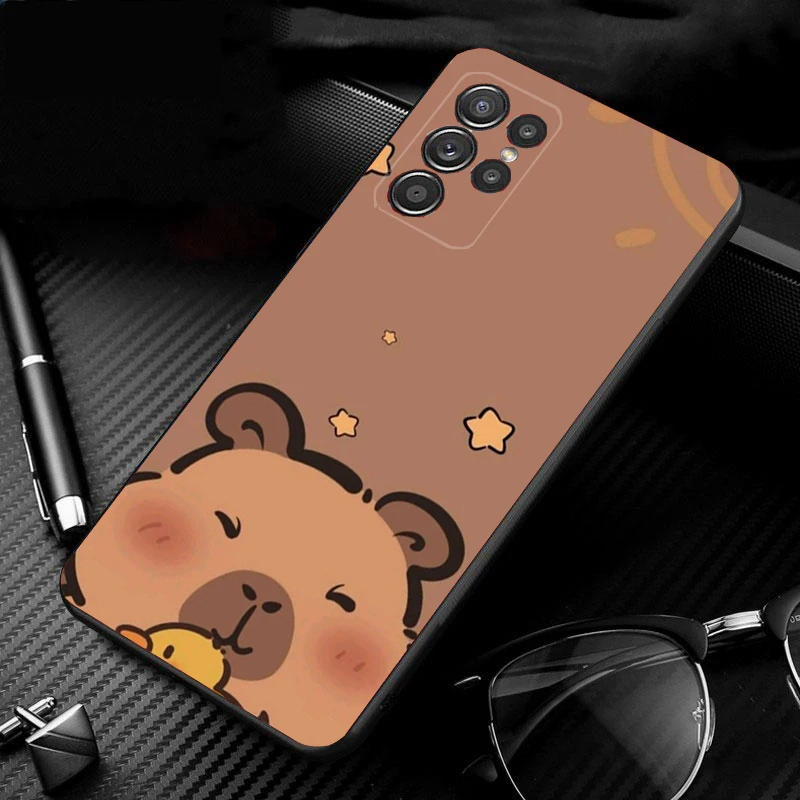 

Cute Capybara cartoon Phone Case For Samsung Galaxy S25 S24 S23 S22 S21 Ultra S24 S23 S22 S21 S25 Plus S24 S20 FE