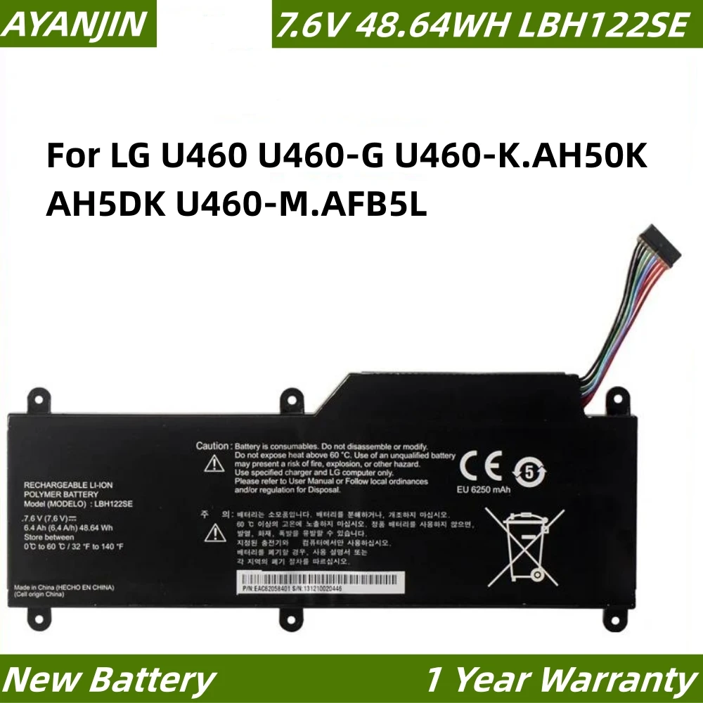 

LBH122SE 7.6V 48.64WH Laptop Battery for LG U460 U460-G U460-K.AH50K AH5DK U460-M.AFB5L