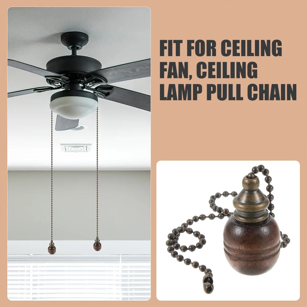 

2pcs Ceiling Fan Pull Chain Beaded Extension For Ceiling Lamp Light Fixture Bathroom Wall Light Fan Pulls Lamp Accessories