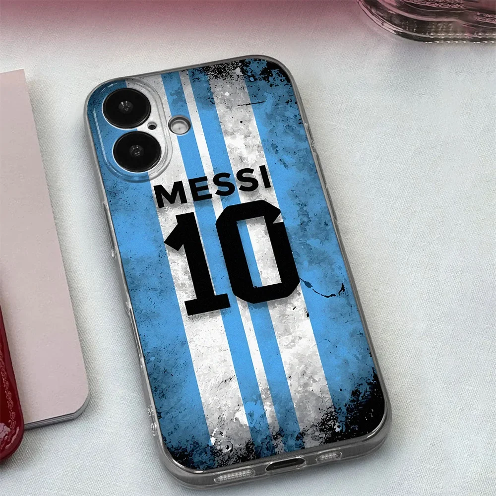 Messi 10 Clear TPU Phone Case For Redmi Note 11 12 13 14 Pro Plus 12 13 13C 4G 5G Anti-fall Shockproof Silicone Soft Lens Cover view 2