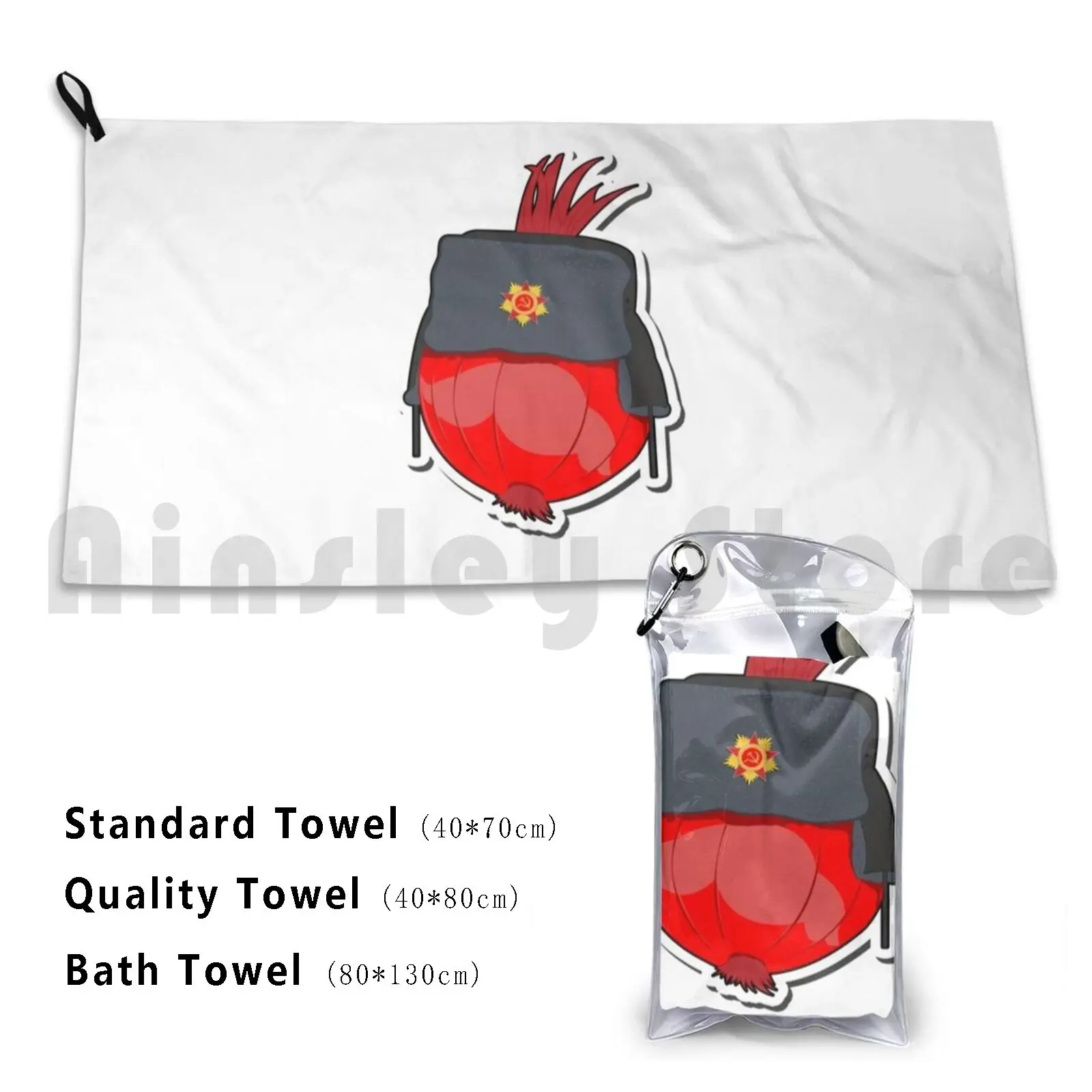 Soviet Onion Bath Towel Beach Cushion Soviet Onion Comrade Communism Ussr