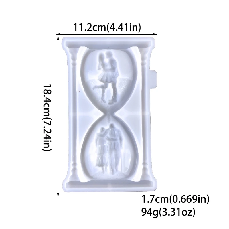 قالب الساعة الرملية على شكل قلب قطرات من السيليكون قوالب على شكل مؤقت رملي للزوجين قالب زجاجي رملي هدايا مصنوعة يدويًا للحبيب