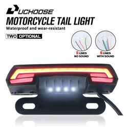 Motorcycle General Waterproof Scooter License Plate Lights Tail Rear Brake Stop Double Flash Warning Turn Signal Lamps Dynamic