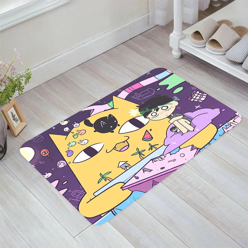 

Omori Anime Floor Mat Living Room Carpets Carpet Entrance of House Home Rugs Kitchen Rug Balcony Foot Doormat Door Mats Bathroom