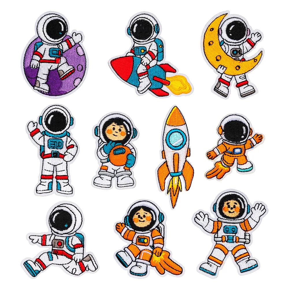 

New Hot Sales Astronaut Space Planet Embroidered Iron On Patches for DIY Jacket Hat Clothes Coats Jeans T-shirt Bag Socks Shoe